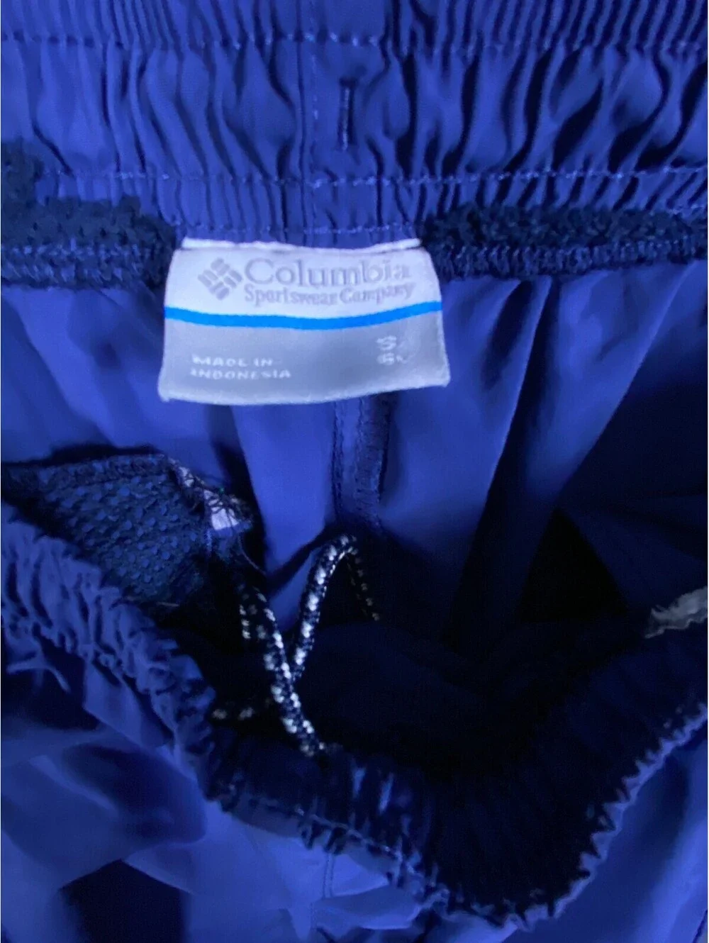 Columbia Shorts Men Small Adult Blue Navy Athletic PFG Fishing Gear Lined Swim